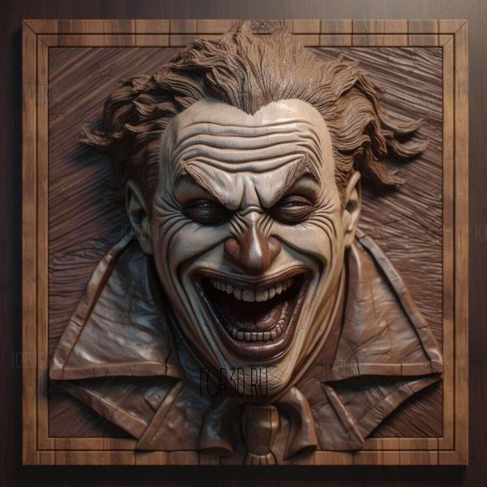 Joker movie 3 stl model for CNC